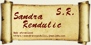 Sandra Rendulić vizit kartica